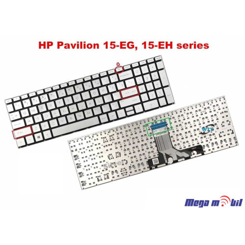 Tastatura za laptop HP Pavilion 15-EH 15Z-EH series silver
